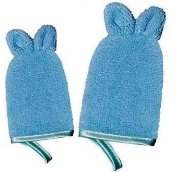 Toallitas Guantes de Baño de Bebé con Diseños Lindos de Animales Toalla en Forma de Orejas de Conejo Exfoliante Suave para Baño y Ducha para Niños Pequeños y para Adultos 2 Piezas