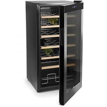 LACOR 69238-Armario Vino Black Line 28 Botellas, compresor, Potencia 85W, Temperatura 5-18 ºC