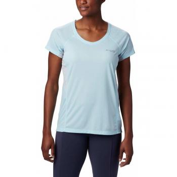 Columbia Titan Ultra II Short Sleeve Playeras, Mujer, Blue Oasis, Cirrus Grey, M