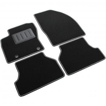 Il Tappeto Auto SPRINT01304 - Alfombrilla para Coche, moqueta Negra, Antideslizante, Borde Bicolor, talonera de Goma Reforzada, para Focus II /2004>2011