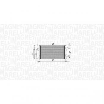 Condensador de Aire Acondicionado MAGNETI MARELLI 350203761000 con Secador para FIAT Ducato III Furgón y Camión de Plataforma/Chasis, Dimensiones: 730x368x16