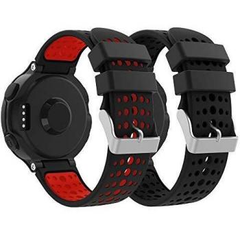 YPSNH Compatible para Correa Forerunner 235 Reemplazo Suave Silicona Deportiva Accessorios de Reloj Pulsera Ajustable para Forerunner 235/220/230/620/630/735 Smart Watch