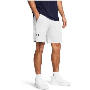 Pantalones Cortos Under Armour Vanish Woven 8in para Hombre en Gris Halo/Negro y Blanco
