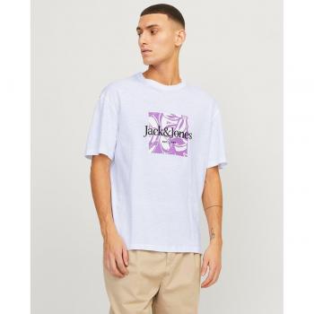 JACK AND JONES 12250436 JORLAFAYETTE Camisetas Manga corta Hombre Blanco
