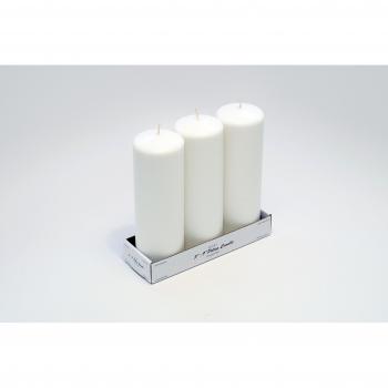 3 x 9 velas (volumen 12 piezas) blanco
