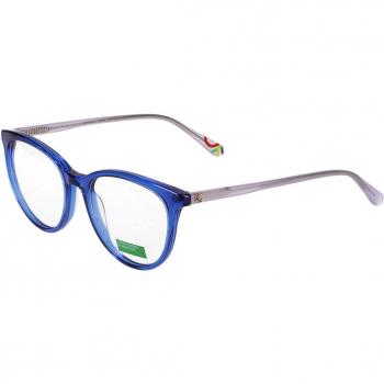 United Colors of Benetton 1064 696 Women’s Eyeglasses Blue Size 52 (Frame Only) - Blue Light Block Available