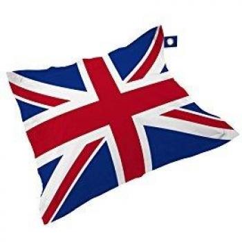 Funda Vacía para Puf XL Impermeable de Poliéster con Diseño de Bandera Inglesa - 140 x 120 cm