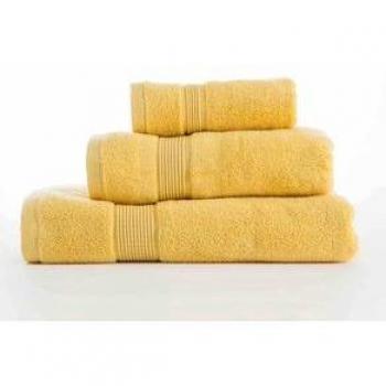 Juego de 3 Toallas Ethere Maison Zero Twist Algodón Orgánico 600Gr Amarillo