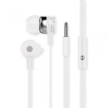Auriculares In-Ear Estéreo con Micrófono y Control Remoto, Blacos (ANC, Cableado)