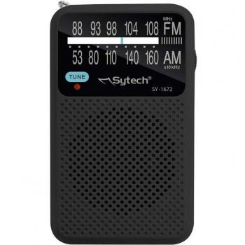 Radio de bolsillo AM/FM negro SYTECH SY-1672NG