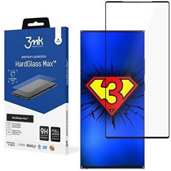 Protector de Pantalla 3MK HardGlass Max Compatible con Samsung Galaxy Note 20 Ultra - Negro, Grado de Dureza 9H, Compatible con Huellas Digitales