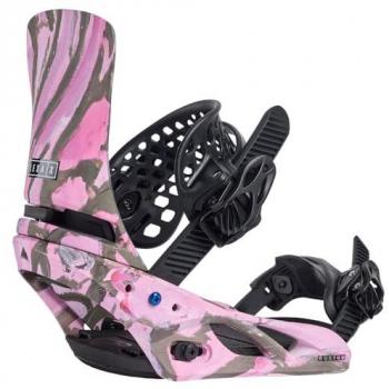 Fijaciones de Snowboard Burton Lexa X Re:Flex para mujer, talla L, color gris y rosa