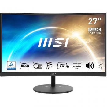 MSI PRO MP271CA 27 Full HD Curved LED Monitor, Anti-Glare VA Panel, 1920x1080 Resolution, 1500R Curvature, 16:9 Aspect Ratio, 1ms Response Time