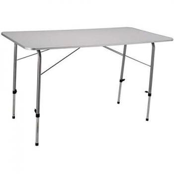 Mesa de centro plegable para exterior 120x60 cm con altura regulable y estructura de acero