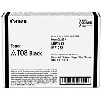 Canon T08 Cartucho de Tóner Negro 3010C006 para Impresoras 1238P/1238I