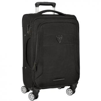 Trolley Cabina Sevilla Fútbol Club Business Negro 20'' 35 x 51 x 20 cm, Maleta Blanda, con Ruedas, Candado de Seguridad, Ligera