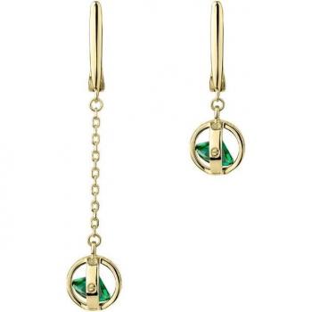 Pendientes asimétricos Mila de plata bañados en oro 18k