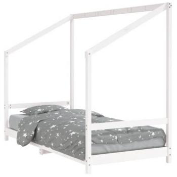Estructura de cama para niños en madera de pino blanco 90x190 cm