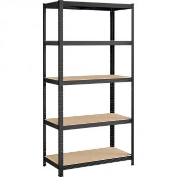 Estantería de Acero para Carga Pesada de 5 Niveles, 200 x 100 x 50 cm, Capacidad de 600 kg, Montaje sin Herramientas, Ideal para Garaje y Almacén