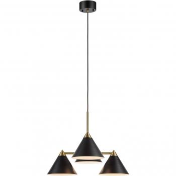 Lámpara colgante Klint Black Metal 4 bombillas 46cm
