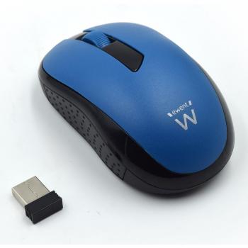 Ewent ew3225 ratón inalámbrico de 2.4 GHz, Receptor Nano integrado, azul