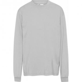 Organic Oversized Long Sleeve T-Shirt in Limestone Grey
