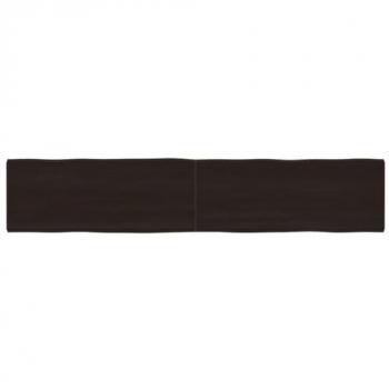 Tablero de mesa de madera tratada roble borde natural gris 200x40x6cm