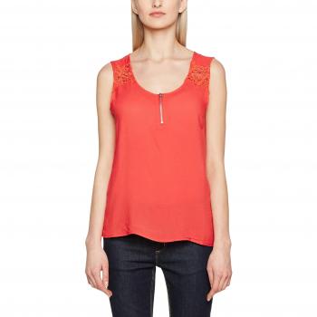 Naf Naf Hone C2, Camiseta sin Mangas para Mujer, Rojo