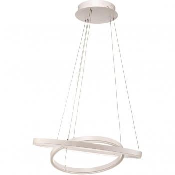 Lámpara colgante LED Arcchio Albiona, moderna, blanca, con 2 anillos, fabricada en metal, ideal para cocina (1 llama)
