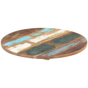 Tablero de mesa redonda 50 cm 25-27 mm madera maciza reciclada