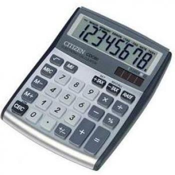 Calculadora de sobremesa Citizen CDC-80, 8 dígitos, color plata