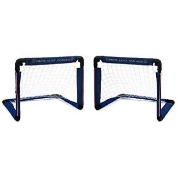 Portería Plegable de Fútbol PSG Paris Saint Germain Azul, incluye 2 unidades, diseño plegable, fácil de transportar y almacenar