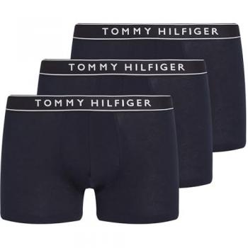 Tommy Hilfiger Men's 3-Pack Trunks with Logo Waistband - Desert Sky, Size L