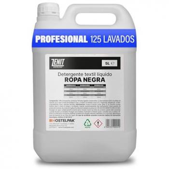 Detergente Líquido para Ropa Negra Hostelpak 5L - 125 Lavados, Jabón para Lavadora, Lavandería Profesional