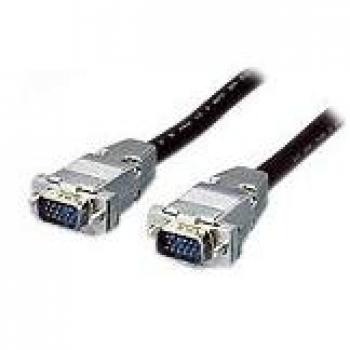 Equip 118862 Cable VGA de 5 metros, Macho a Macho, con Carcasas Metálicas y Ferritas, Color Negro y Plata