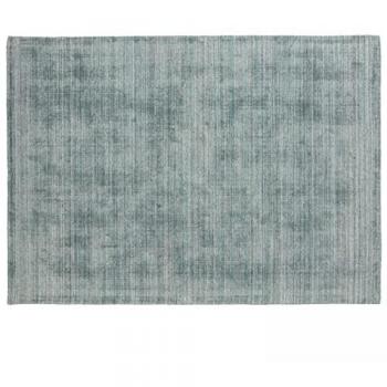 Alfombra rectangular de chenilla estampada en tonos azul claro 160 x 230 cm
