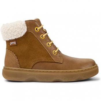Botas Cortas Camper Kiddo para Niñas en Piel Marrón, Talla 28 EU