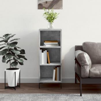 Aparador de hormigón gris 34.5X32.5x90 cm madera multicapa