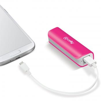 Celly PB2600PK - Estación de carga 2600 mAh, multicolor
