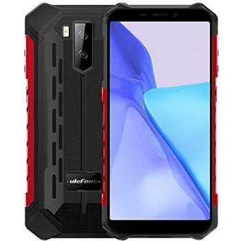 Ulefone Armor X9 Pro Android 11 Móvil Resistente 4G, Octa-Core 4GB+64GB, 5.5 IP68 Teléfono Antigolpes Smartphone,Dual SIM,13MP Cámara Triple Submarina,Batería 5000mAh, Desbloqueo Facial,NFC Rojo