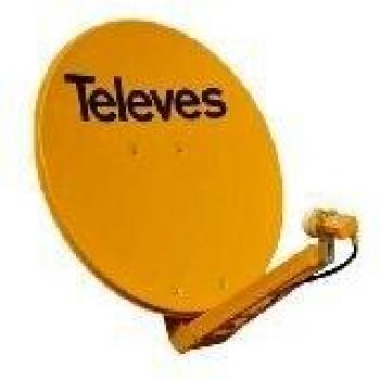 Televes 7902 - Antena parabolica off-set aluminio disco 850 naranja