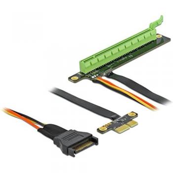 Tarjeta Riser DeLock PCI Express x1 a x16 con cable flexible de 80 cm