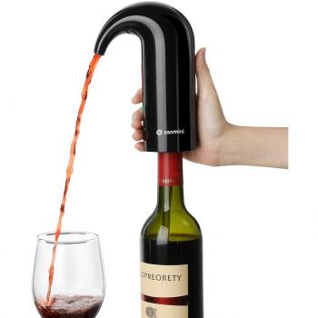 Zanmini Decantador Eléctrico de Vino, Decantar su vino con elegancia y rapidez, Decantador Recargable, Portátil Aireador de Vino, Regalo Navidad