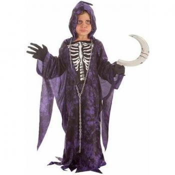 Disfraz de La Muerte Tenebrosa Morado para Niños - Túnica Reaper (3 Piezas)