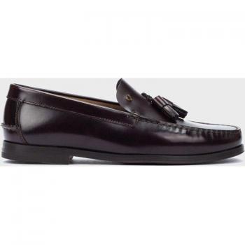 Mocasines de hombre en piel antik con borlas y suela de goma