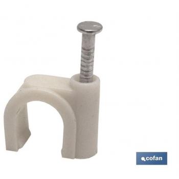 Blíster de 8 uds. grapa de plástico redonda 9mm