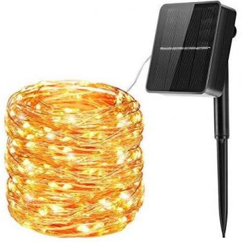 Guirnaldas Luces Exterior Solar, OMERIL Cadena de Luces 26M 240 LED 8 Modos con Función de Memoria, Batería 1200mAh, Impermeable IP65, Luz Navidad para Jardín, Fiesta, Patio, Arboles, Boda, Decoración