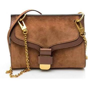 Bolso mujer Phebe suede parche piel gamuza y ternero tierra Talla única