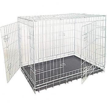 Croci Perro con Revestimiento de Zinc Caja con Dos Puertas, 93 x 62 x 69 cm
