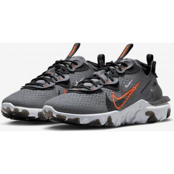 Nike Multicolor Men's React Vision Low Sneakers Size 12 US - Smoke Grey/Black